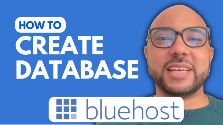 how to create database in bluehost