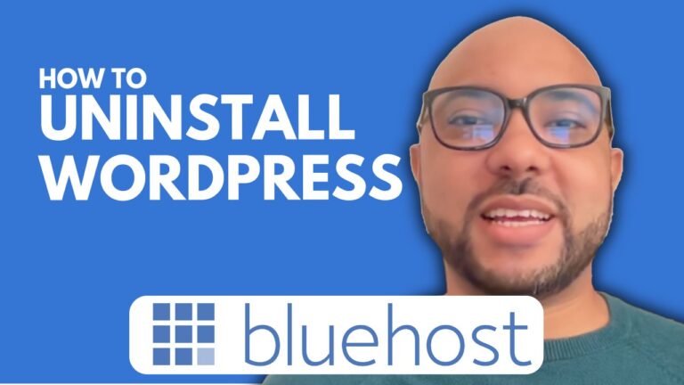 How to Uninstall WordPress from Bluehost – YouTube