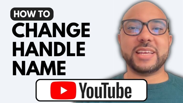 How to Change YouTube Channel Handle Name