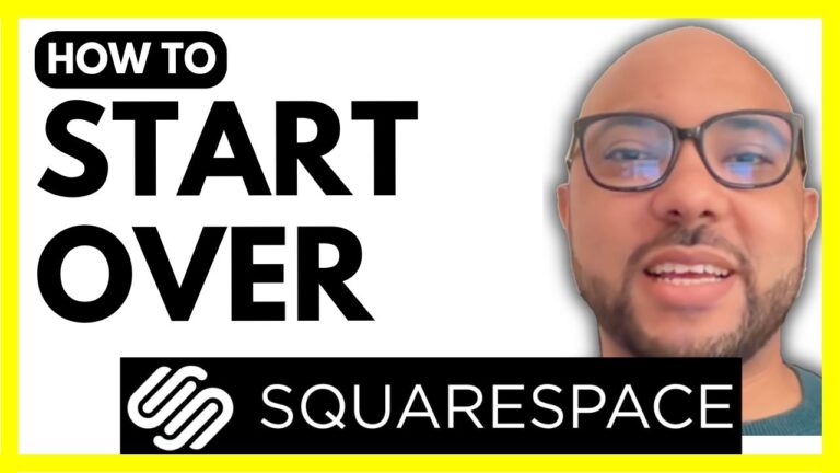 how to start over on squarespace