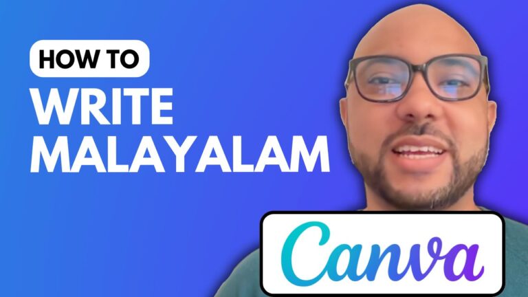 How to Write Malayalam in Canva