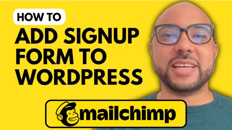 How to Add a Mailchimp Signup Form to WordPress