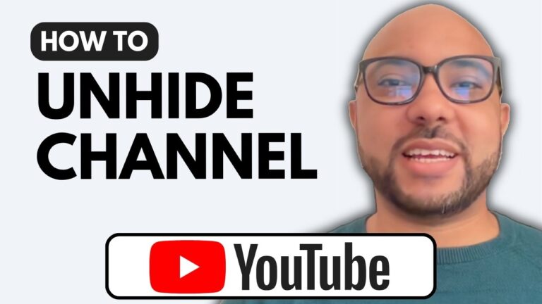 How to Unhide Your YouTube Channel