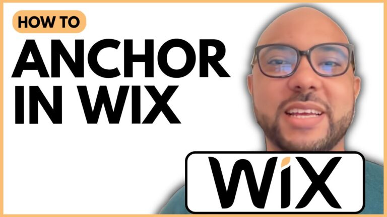 How To Anchor In Wix