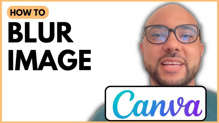 How to Blur an Image in Canva